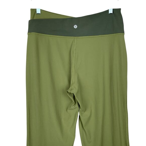 Lululemon Throwback Astro Pants Criss Cross Waistband Green W5EOOS Women's 12 - Picture 5 of 8